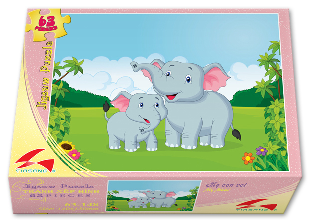 Xếp hình 63 mảnh mẹ con voi - Đồ chơi Trẻ Em Tia Sáng - Công Ty TNHH Sản Xuất - Thương Mại & Dịch Vụ Tia Sáng